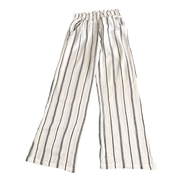 BILLABONG Women’s Beach Pants Large Cotton Gauze Wide Leg Smocked Elastic Waist - Picture 2 of 6